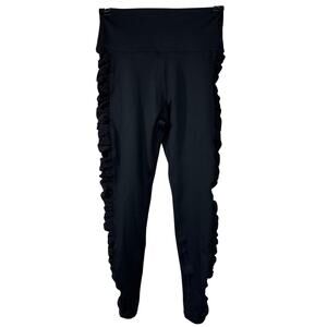 Good American Side Mesh Ruched Compression Leggings, Size 2, NWT, New with tags